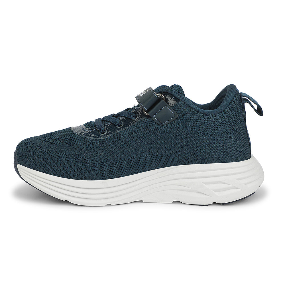 Buy LEAP7X Teal Blue Sports Non Lacing Walking Shoes for Kids