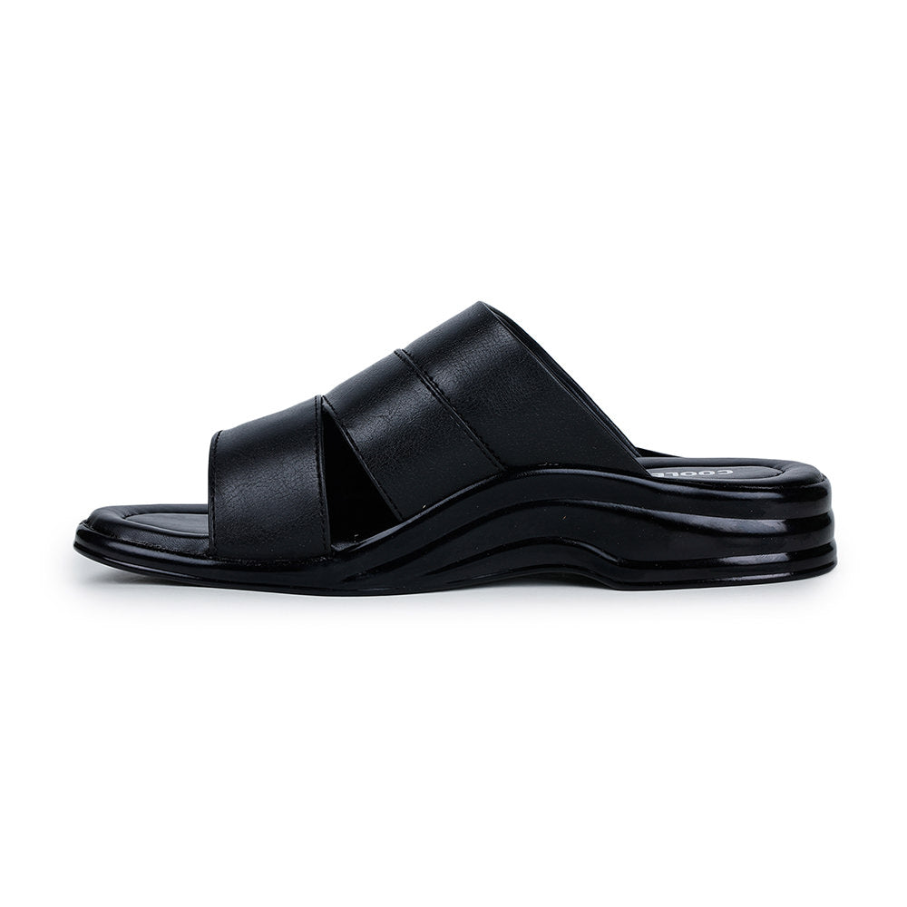 Coolers Casual (Black) Slippers For Men 7123-31 By Liberty