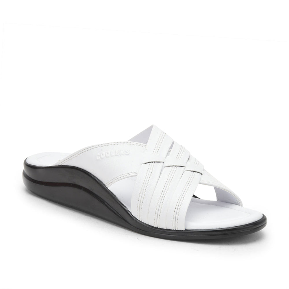 Coolers Casual Slippers For Men (White) TAYLOR By Liberty