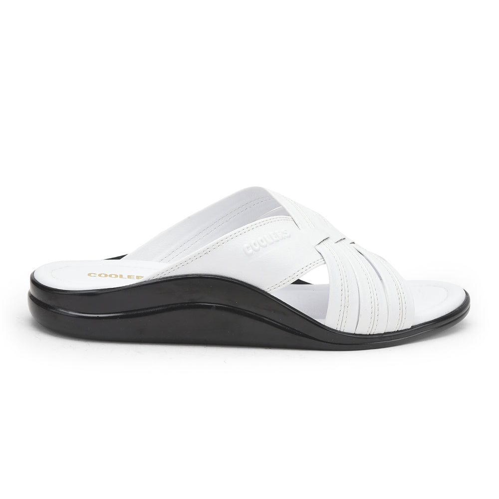 Coolers Casual Slippers For Men (White) TAYLOR By Liberty