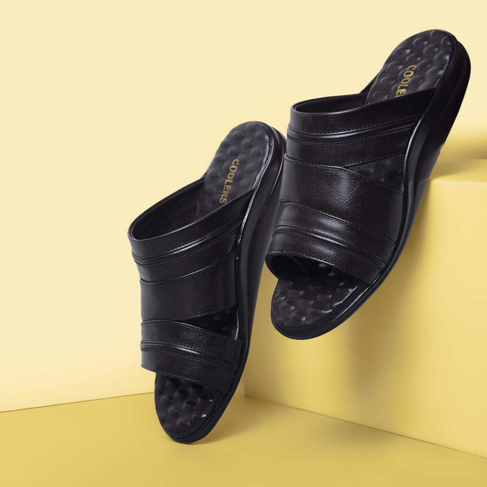 Coolers Brown Casual Slippers For Men 7193-91 By Liberty