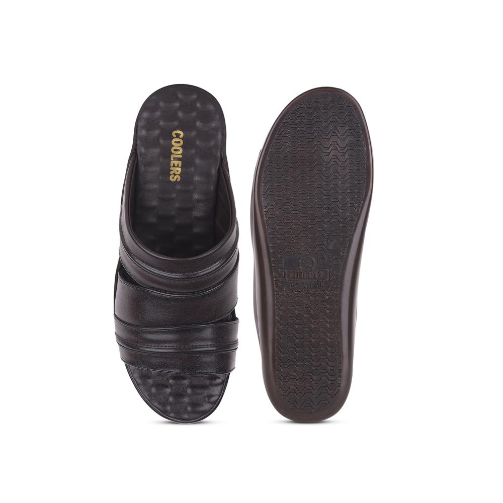 Coolers Brown Casual Slippers For Men 7193-91 By Liberty