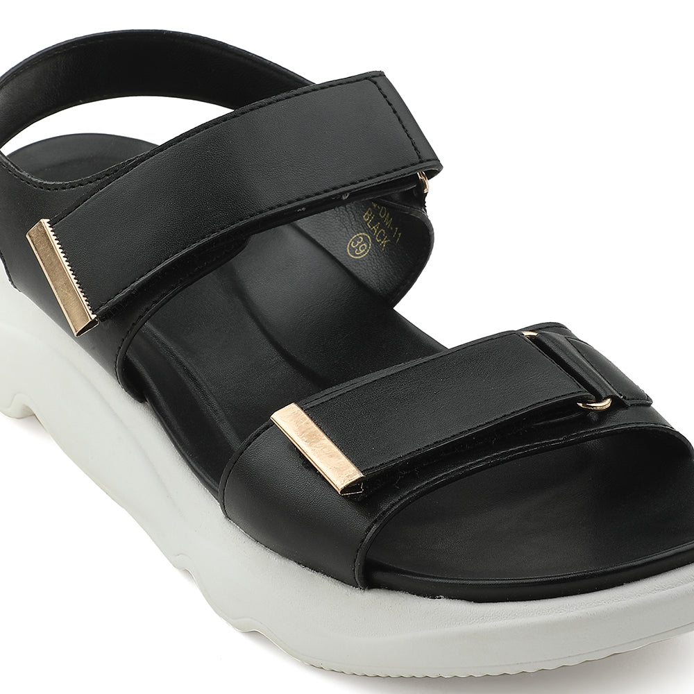 Buy Healers Black Sandal For Women ZQ-DM-11 By Liberty