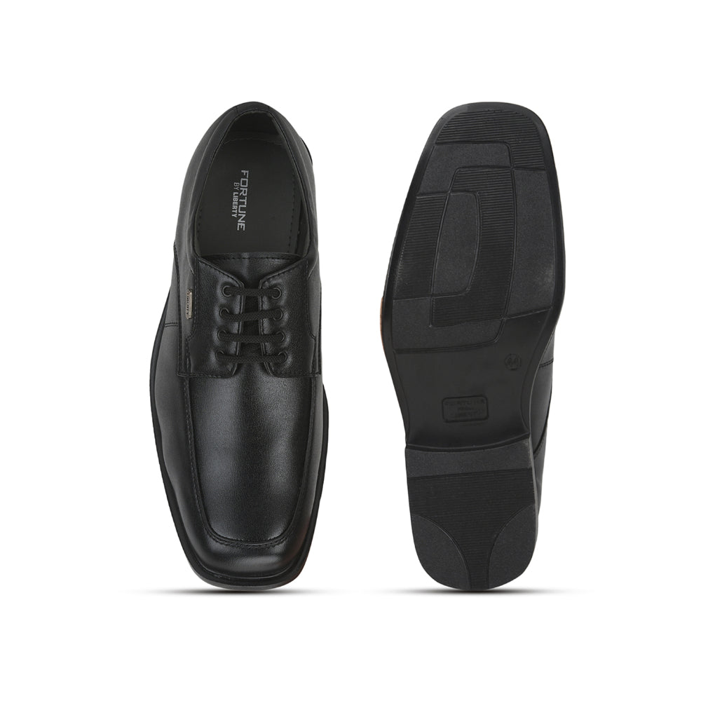 Fortune Lacing Black Formal Derby Shoes For Men 55-16 By Liberty