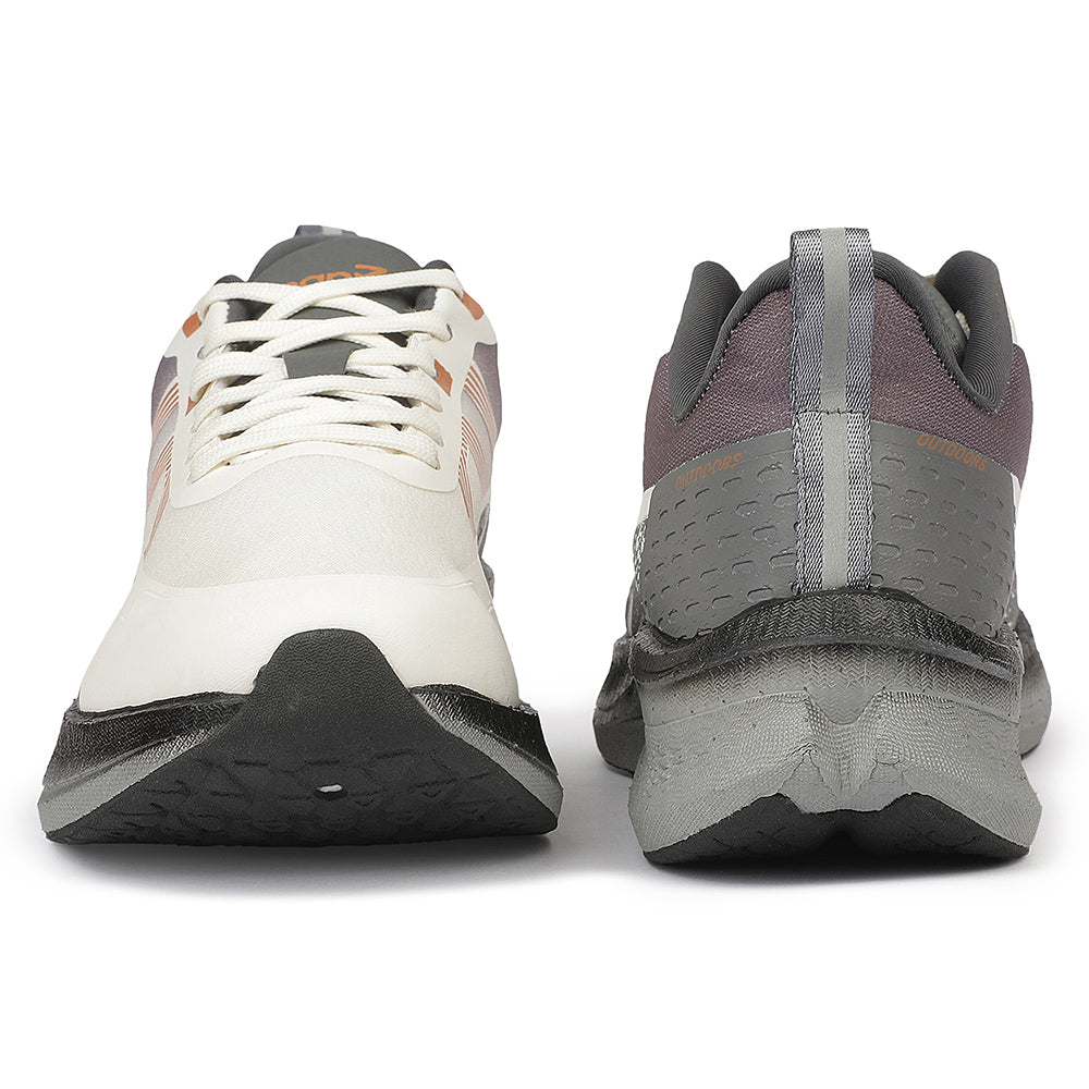 Buy Leap7X ZLP-XM-20 Beige Sports Lacing Running Shoes for Men
