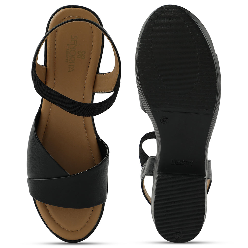 Senorita Black Casual Block Heel Sandal For Women D839-05 