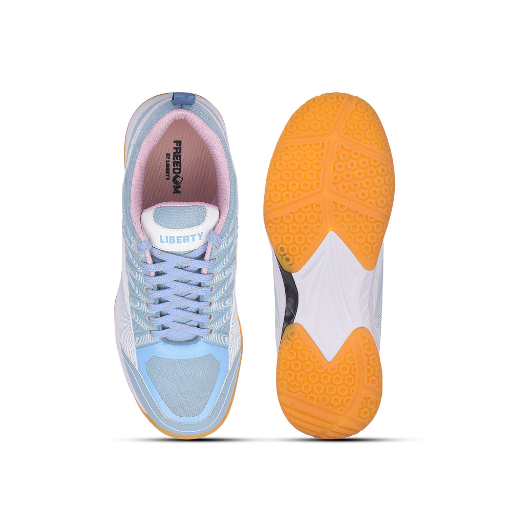 FREEDOM Sports Sky Blue Badminton Shoes For Men GRIPPER-1 By Liberty