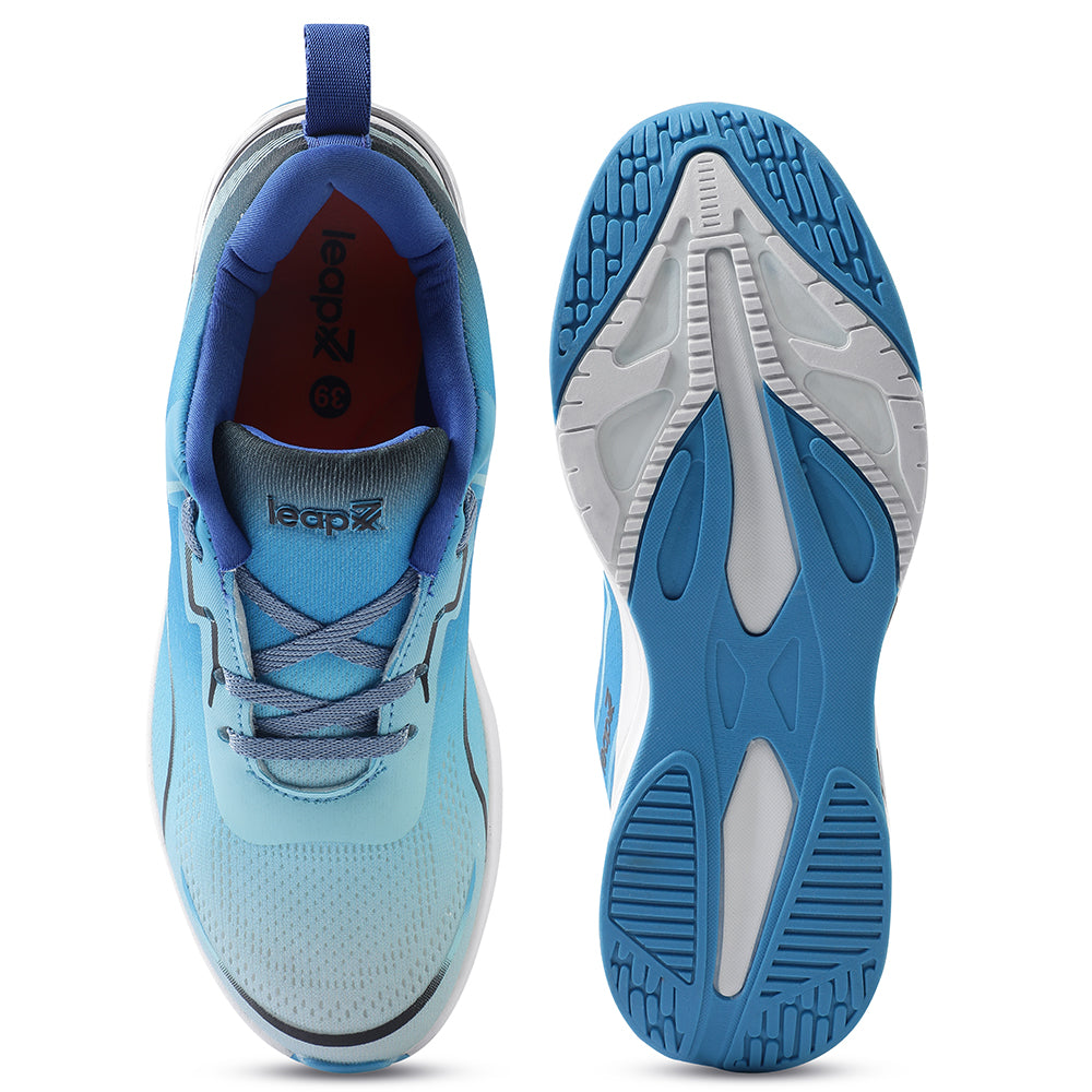 Leap7x Blue Sports Lacing Walking Shoes For Women GHD-W10E 
