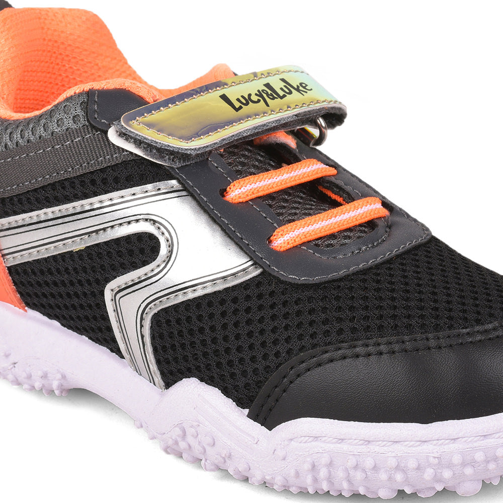 Lucy & Luke (Orange) Sports Lacing Running Shoes For Kids By Liberty