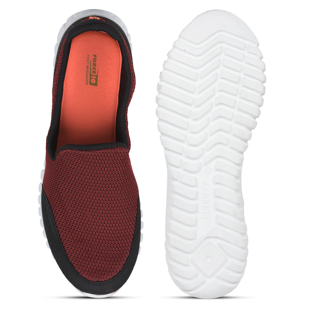 Force 1 Sports Slip On Shoes Men (MAROON) MONTES-22 By Liberty