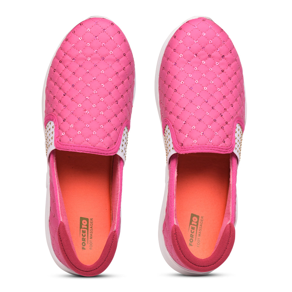 Force 1 By Liberty Pink Slip On Casual Shoes For Women (AVILA-32)