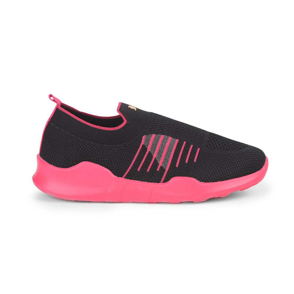 Force 1 Non-Lacing Black Casual Slip On Shoes For Women AVILA-36 By Liberty