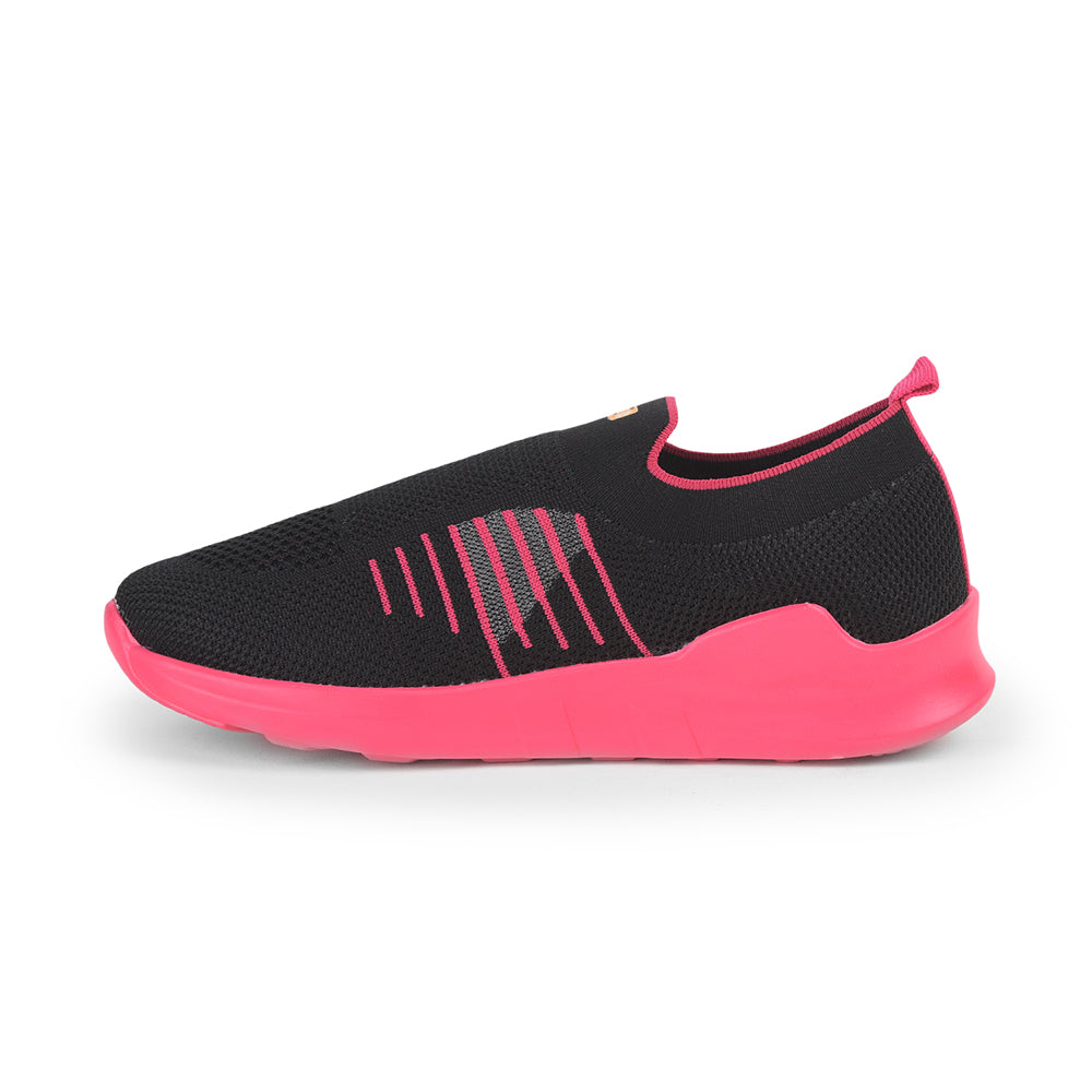 Force 1 Non-Lacing Black Casual Slip On Shoes For Women AVILA-36 By Liberty