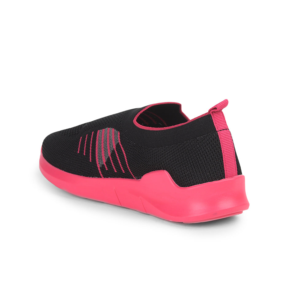 Force 1 Non-Lacing Black Casual Slip On Shoes For Women AVILA-36 By Liberty