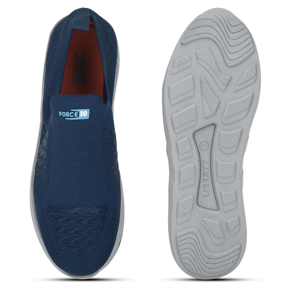 Force 1 Sports Non Lacing Shoes For Ladies (T.Blue) AVILA-42 By Liberty