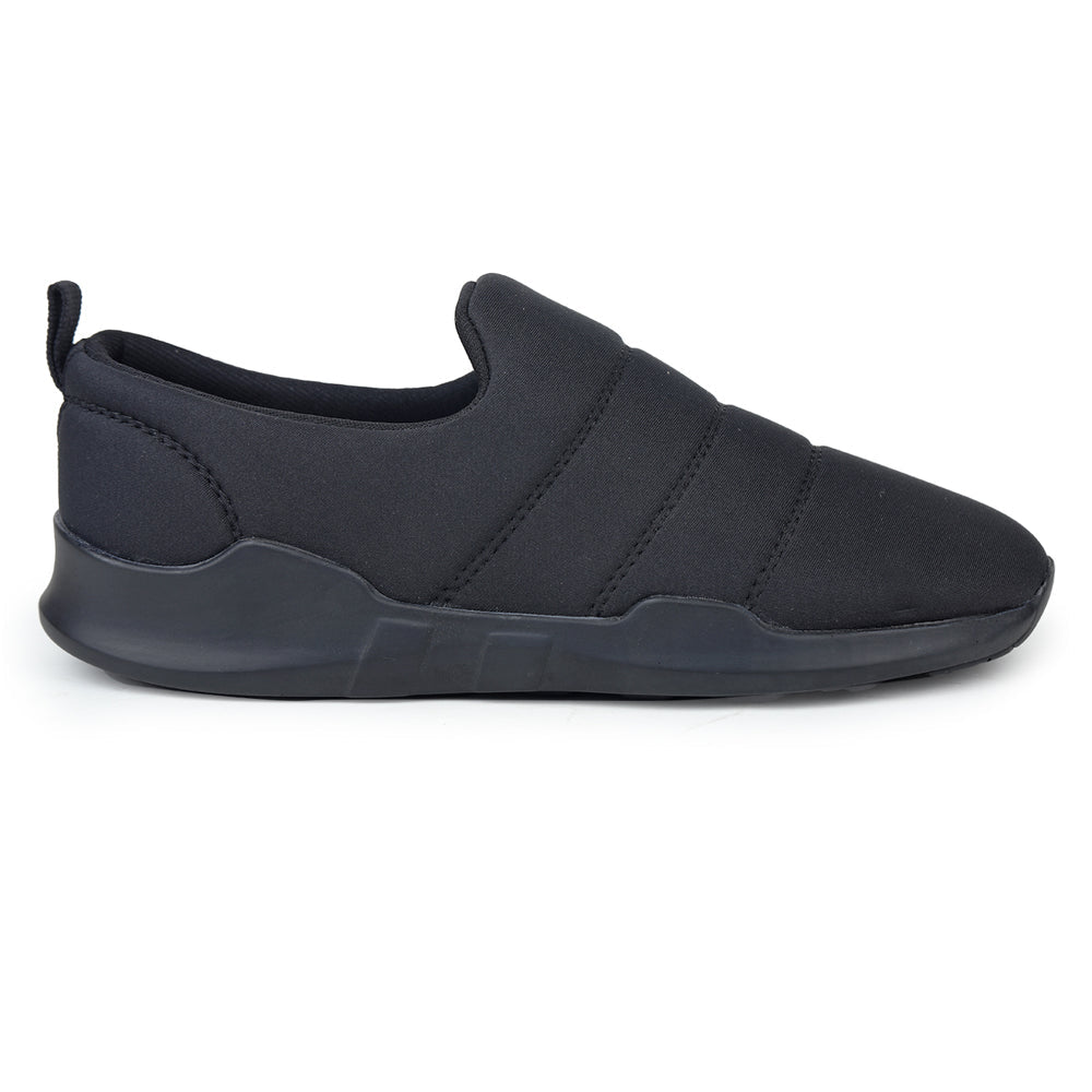 Force 1 Non Lacing Black Casual Slip on Shoes For Women AVILA-BLK By Liberty