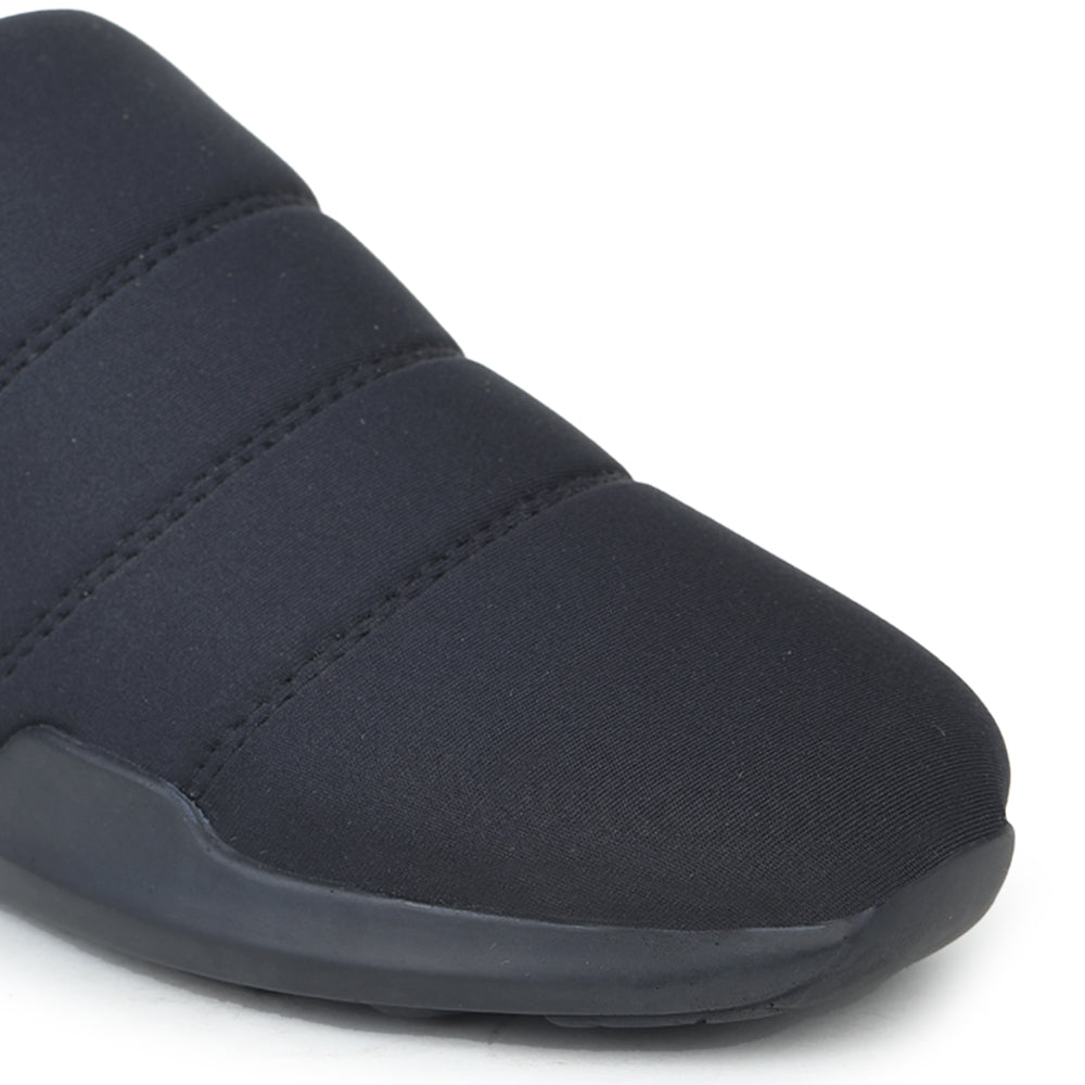 Force 1 Non Lacing Black Casual Slip on Shoes For Women AVILA-BLK By Liberty