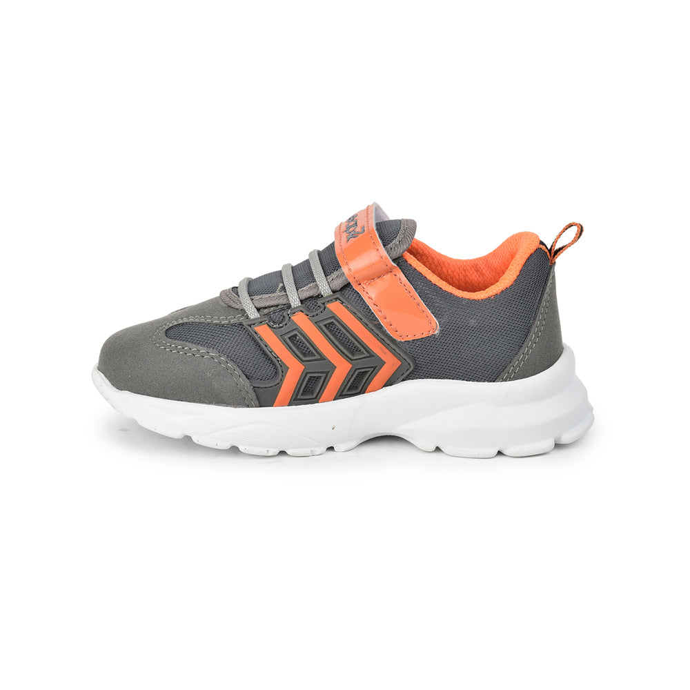 Leap7x Non Lacing Casual Shoes For Kids (Grey) (JEEVA-2) By Liberty