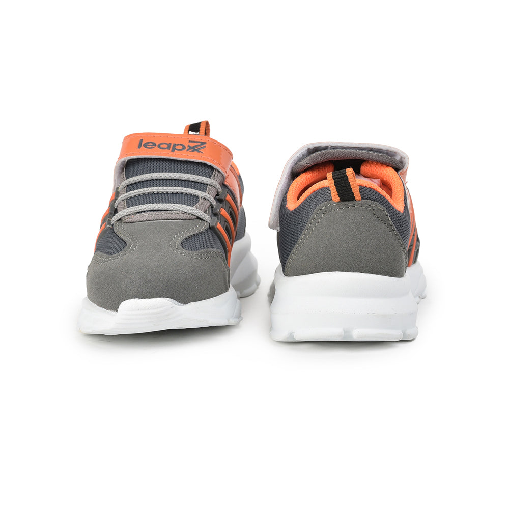 Leap7x Non Lacing Casual Shoes For Kids (Grey) (JEEVA-2) By Liberty