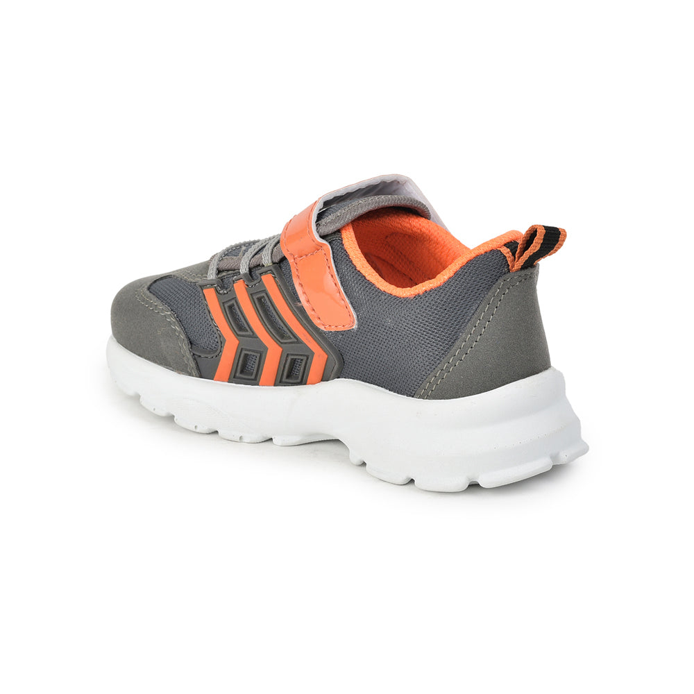 Leap7x Non Lacing Casual Shoes For Kids (Grey) (JEEVA-2) By Liberty