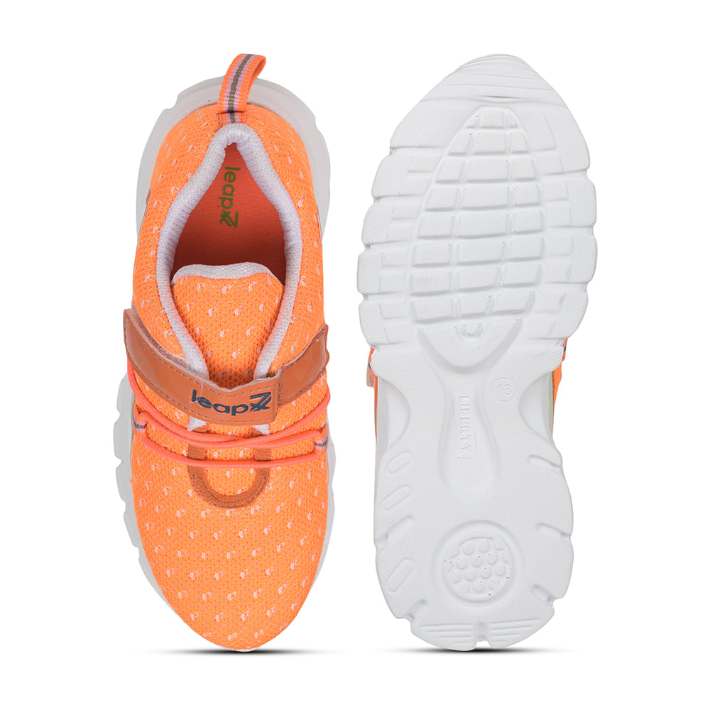 Leap7x Slip-on Athleisure Shoes For Kids (Orange) JEEVA-9 By Liberty