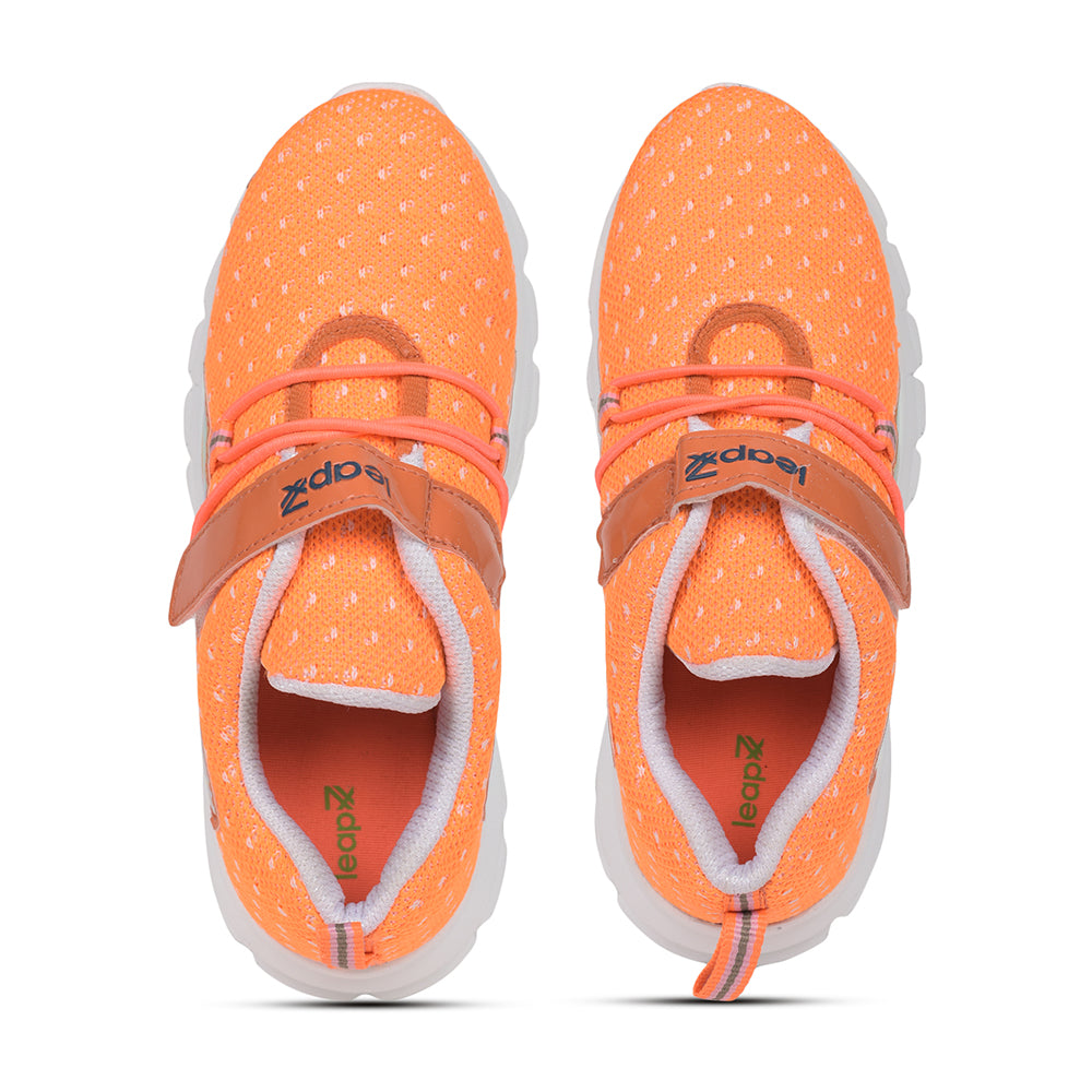 Leap7x Slip-on Athleisure Shoes For Kids (Orange) JEEVA-9 By Liberty