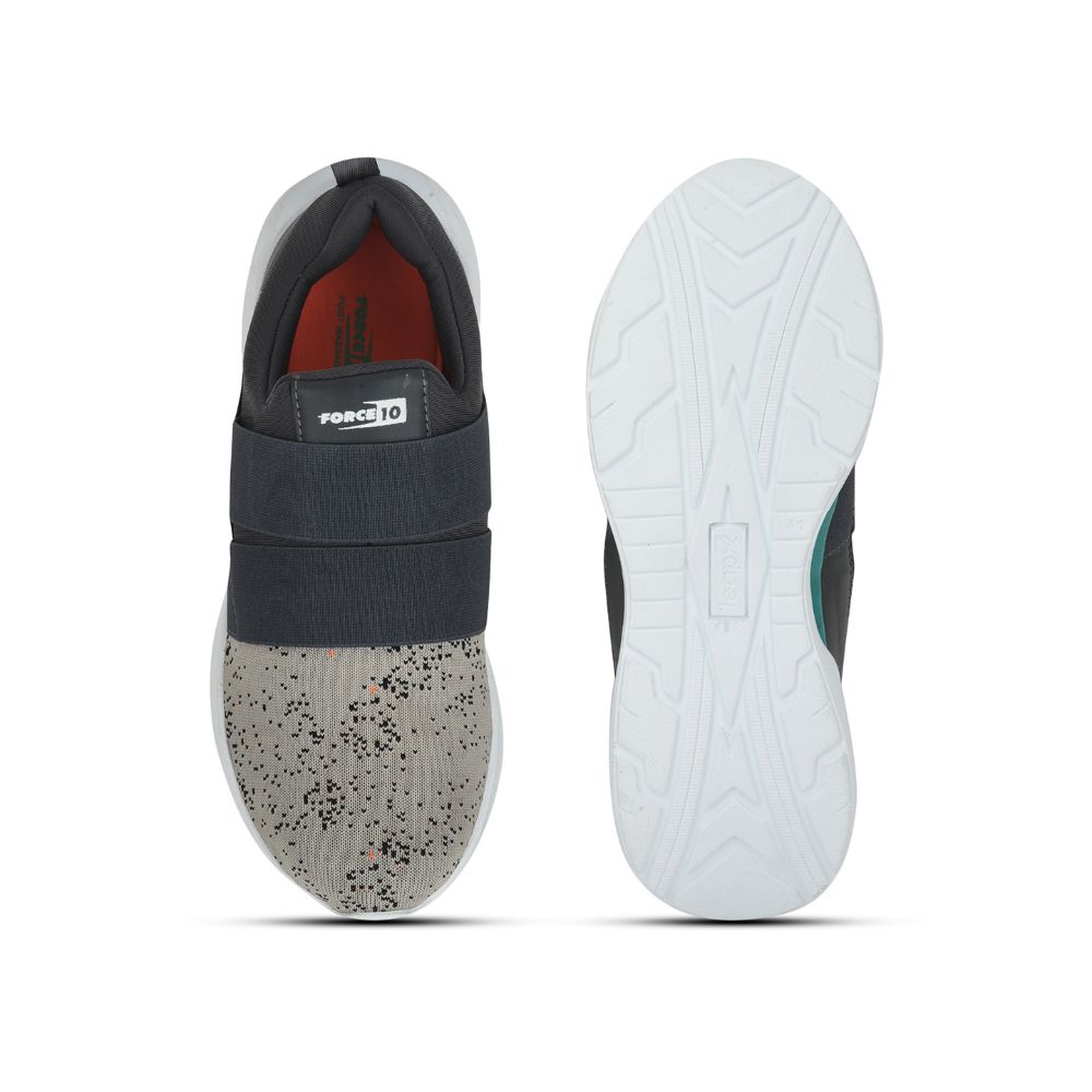 Force 1 Sports Non Lacing Shoes For Men (Grey) RECARDO-E By Liberty