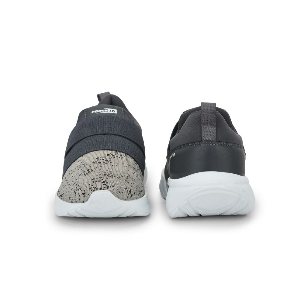 Force 1 Sports Non Lacing Shoes For Men (Grey) RECARDO-E By Liberty
