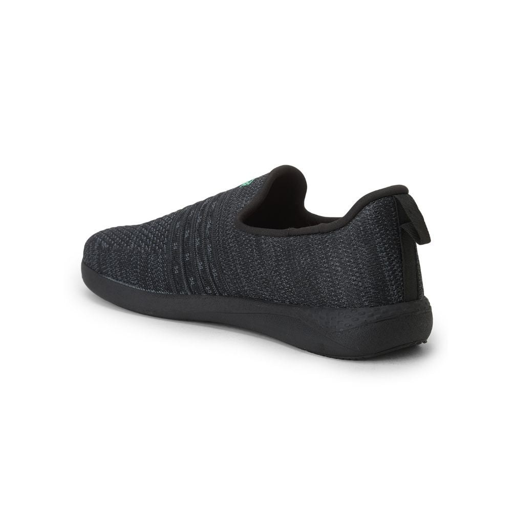 Leap7x Casual Black Non Lacing Shoe For Men RORY-12 By Liberty