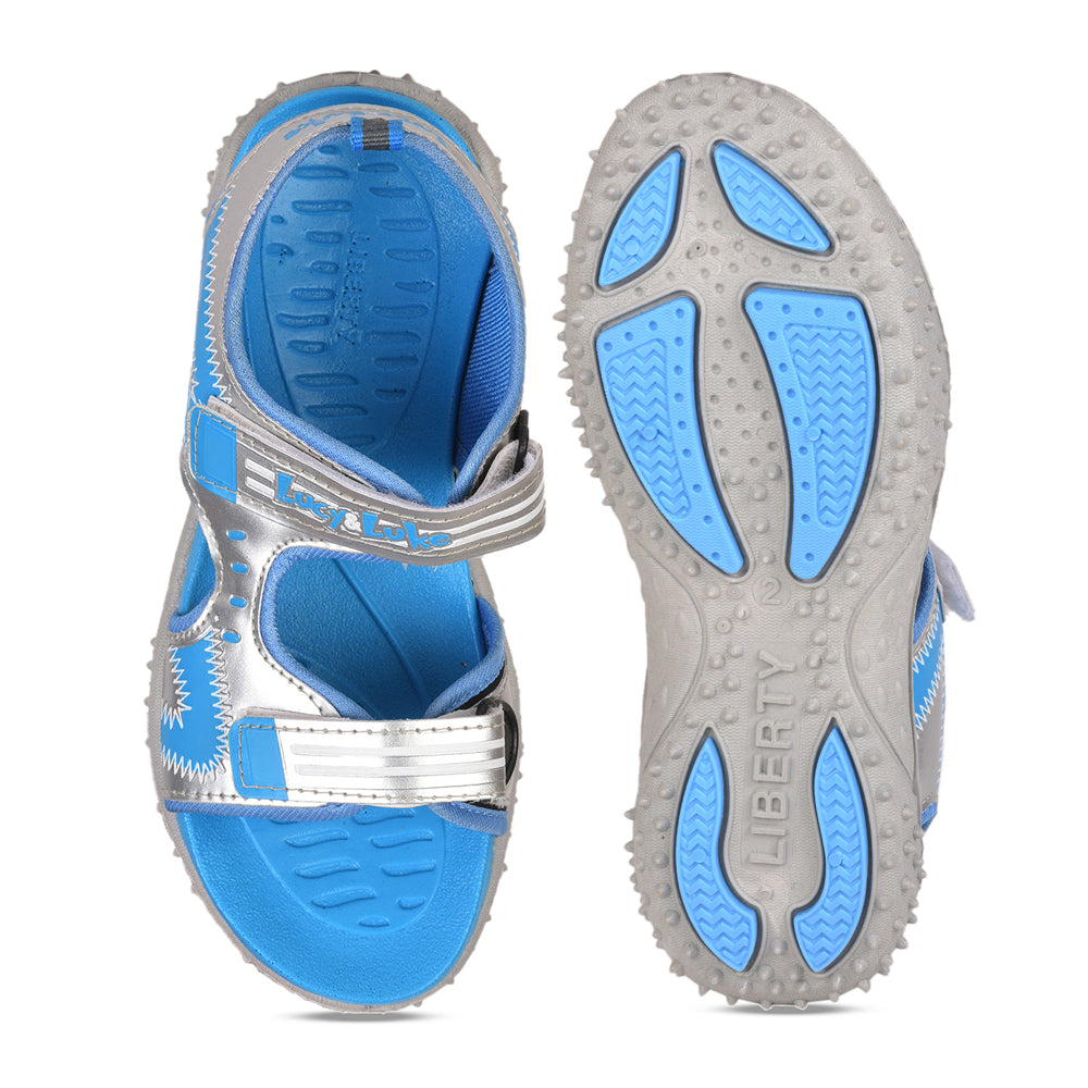Lucy & Luke (Blue) Casual Sandal For Kids By Liberty