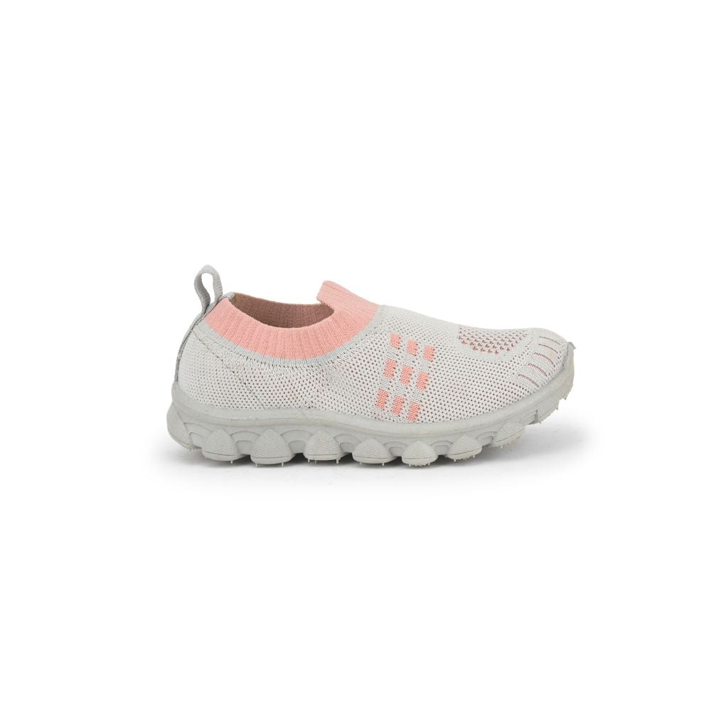 Lucy & Luke (Grey) Casual Non Lacing Shoes For Kids KDL-7 By Liberty