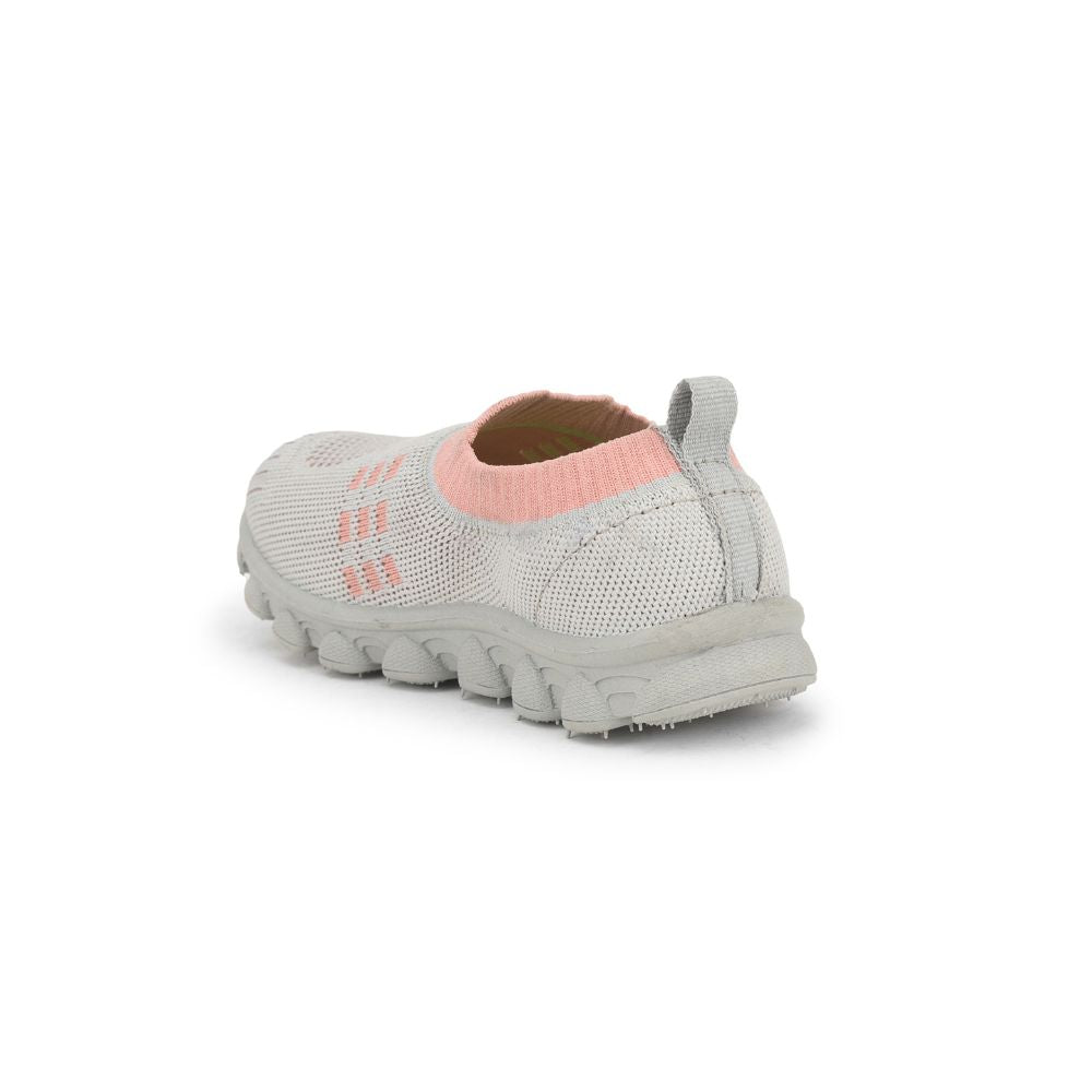 Lucy & Luke (Grey) Casual Non Lacing Shoes For Kids KDL-7 By Liberty