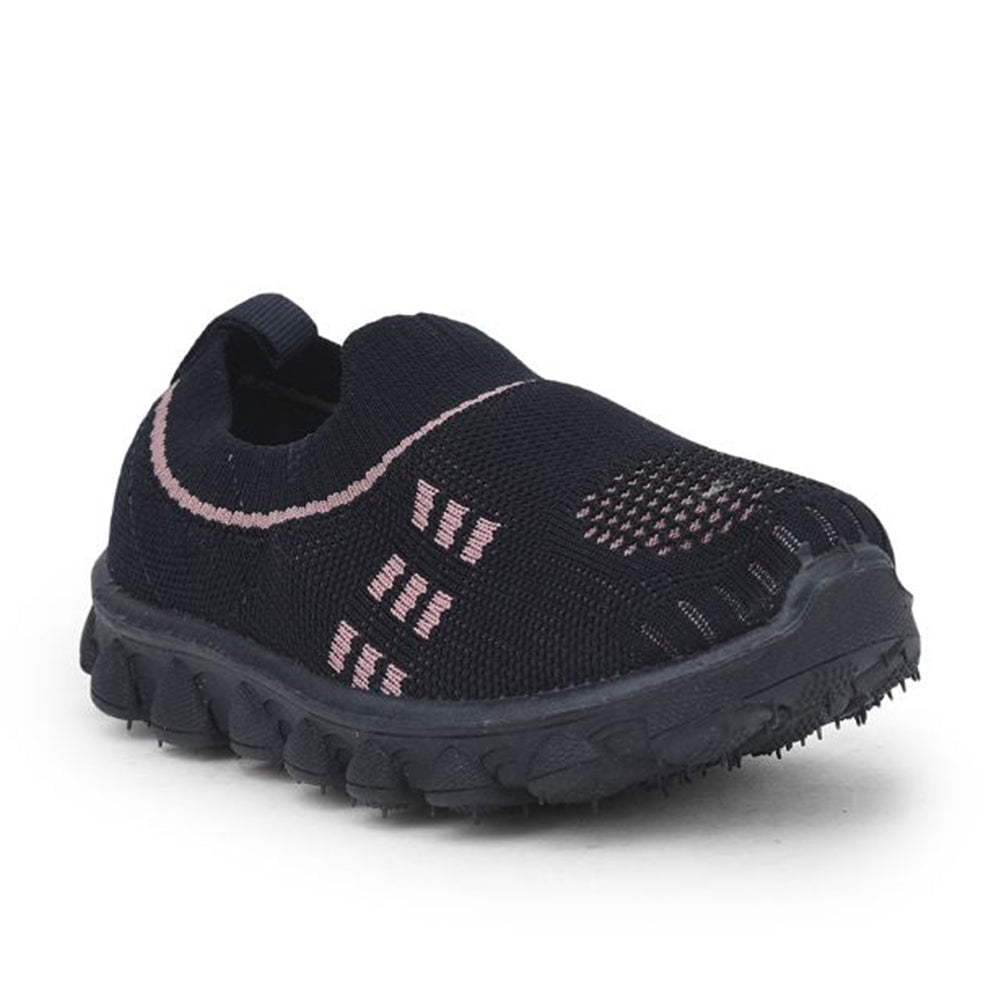 Lucy & Luke (Navy Blue) Casual Non Lacing Shoes For Kids KDL-7 By Liberty