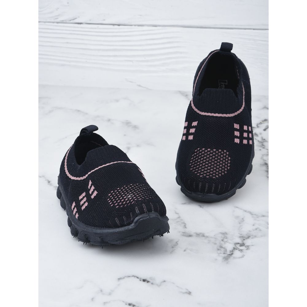 Lucy & Luke (Navy Blue) Casual Non Lacing Shoes For Kids KDL-7 By Liberty