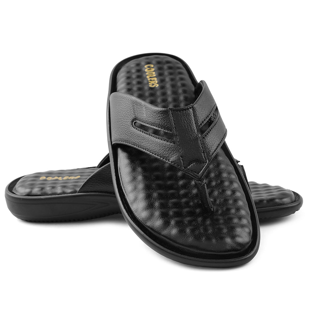 Coolers Black Casual Slipper For Men HML-2E 
