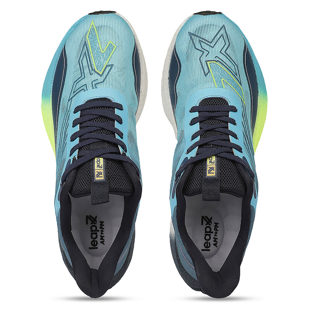 Buy Leap7X ZLP-XM-19 Sea Green Sports Lacing Running Shoes for Men
