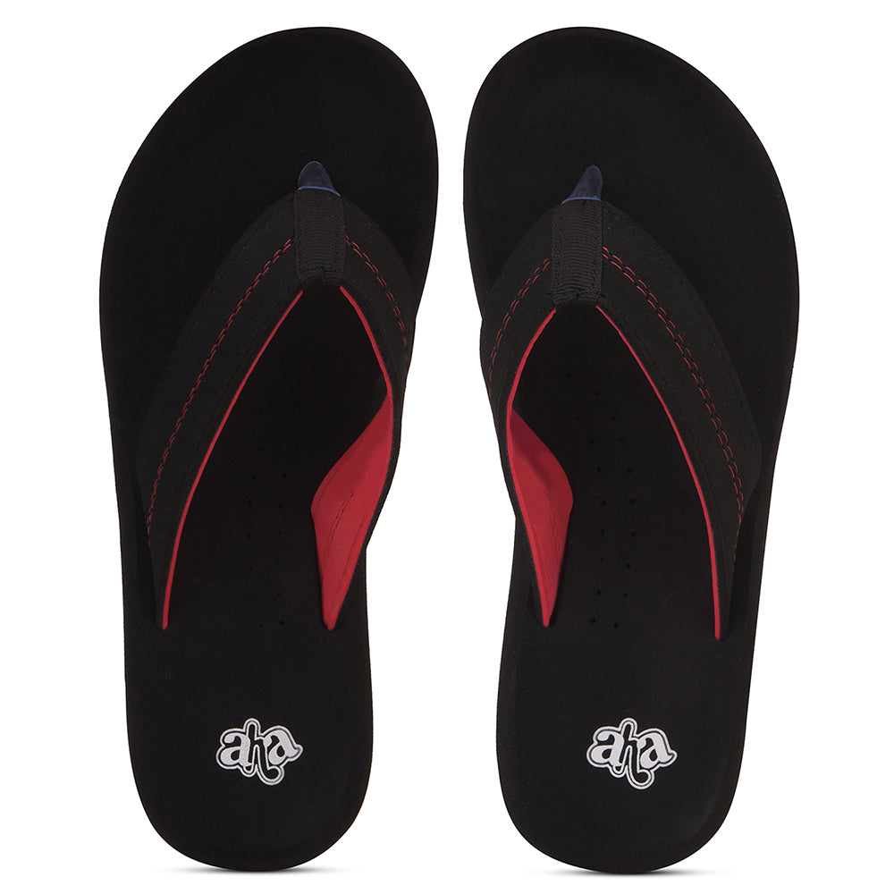 A-HA Black Casual Flip-Flops For Men EXACT By Liberty