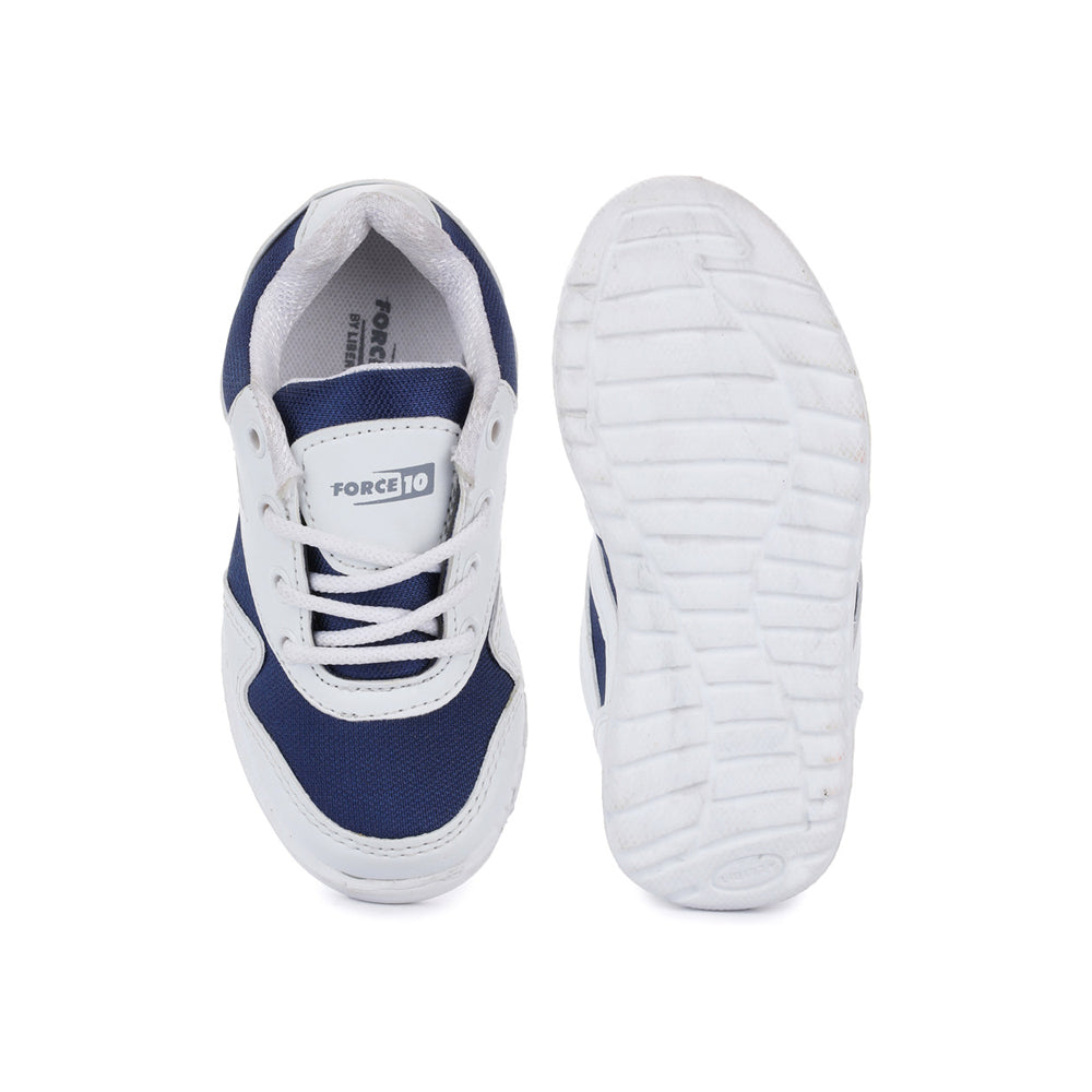 Force 1 (N.Blue) Lacing School Shoes For Kids 996-9GN By Liberty