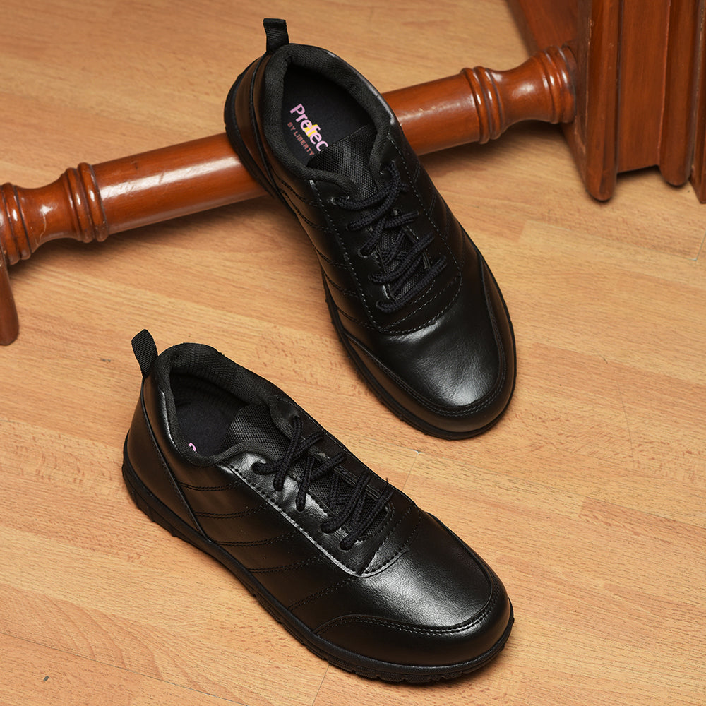 Prefect By Liberty Kids SCHOOL-PTM Black School Lacing Shoes