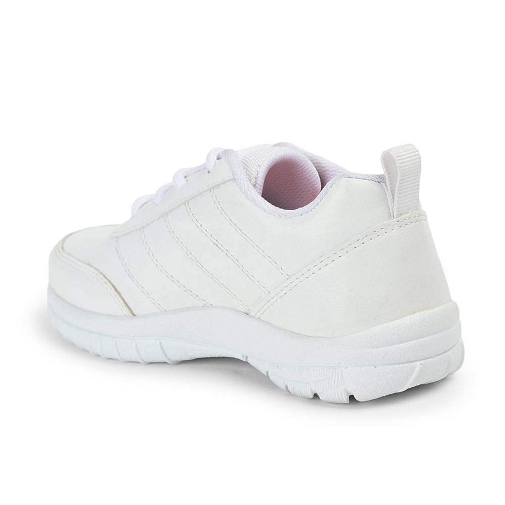 Prefect By Liberty Kids SCHOOL-PTM White School Lacing Shoes