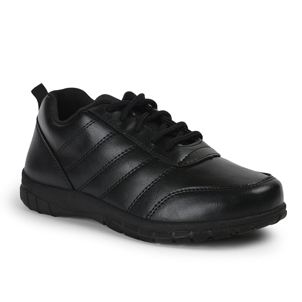 Prefect By Liberty Kids SCHOOL-PTM Black School Lacing Shoes