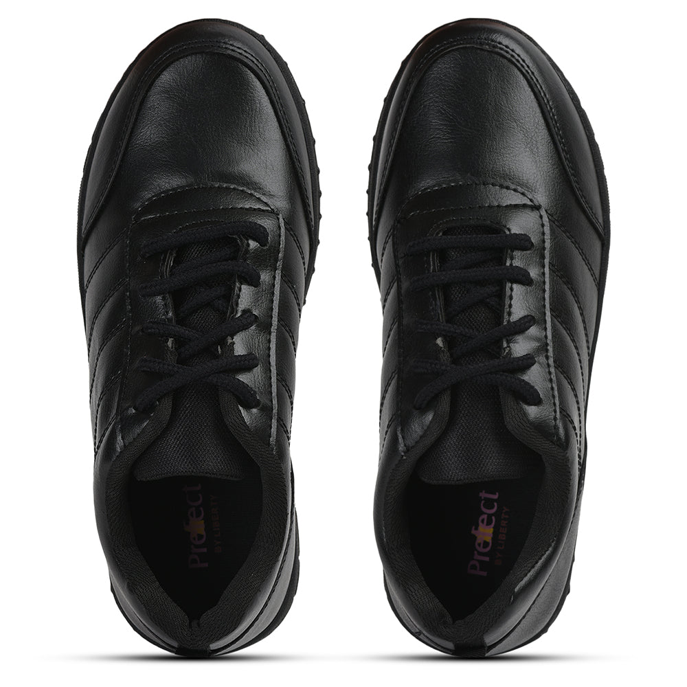 Prefect By Liberty Kids SCHOOL-PTM Black School Lacing Shoes