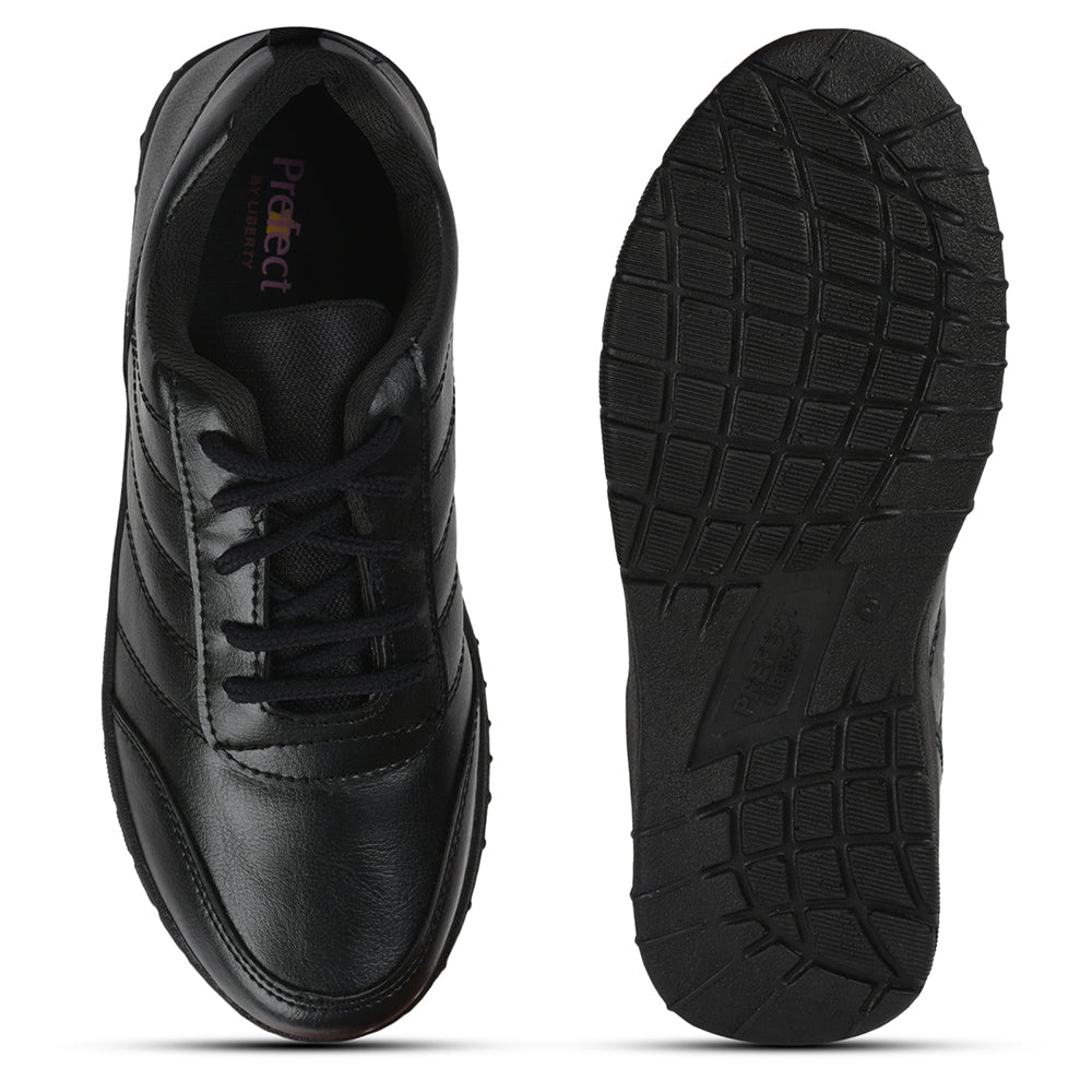Prefect By Liberty Kids SCHOOL-PTM Black School Lacing Shoes