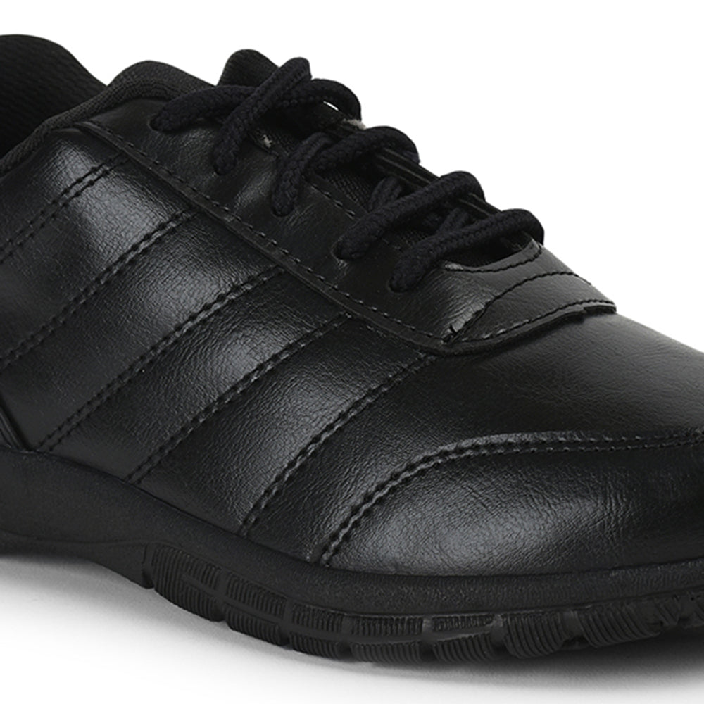 Prefect By Liberty Kids SCHOOL-PTM Black School Lacing Shoes