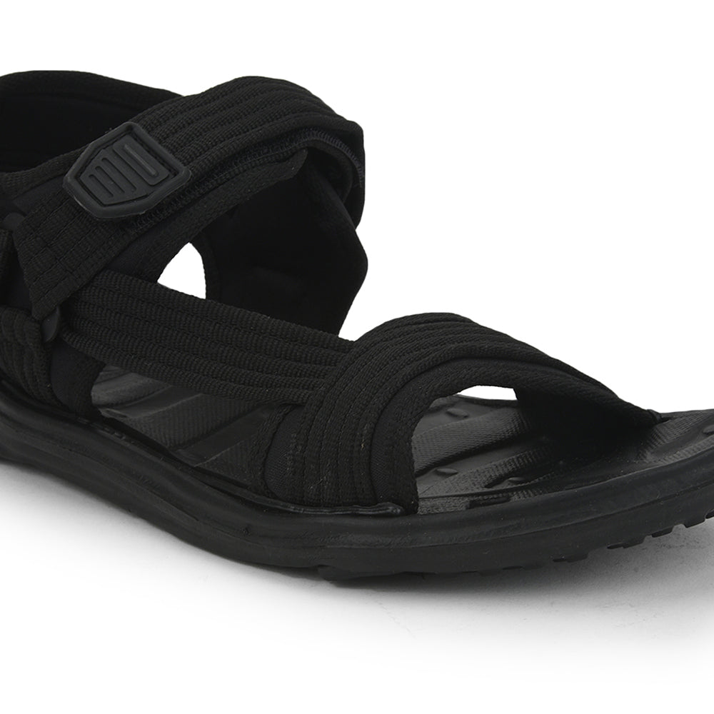 Gliders (Black) Casual Sandals For Men FIGHTER-N By Liberty