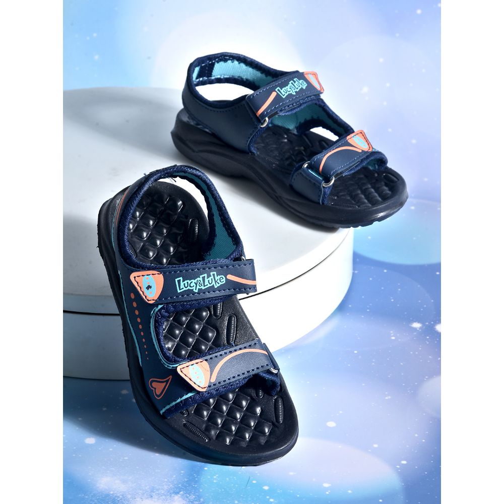 Lucy & Luke (Blue) Casual Sandal For Kids 9951-1 By Liberty