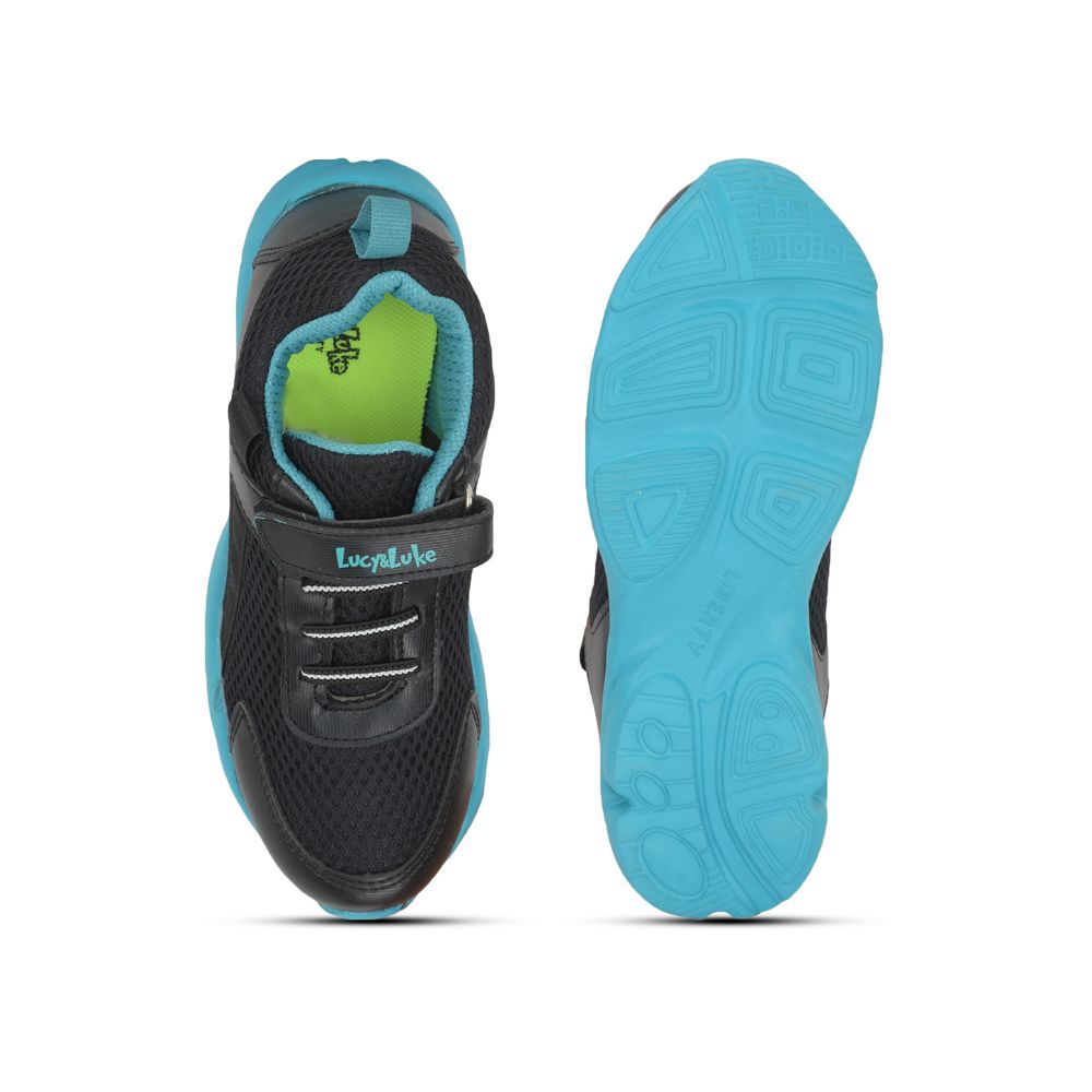 Lucy & Luke (Blue) Casual Non Lacing Shoes For Kids KSN-32 By Liberty