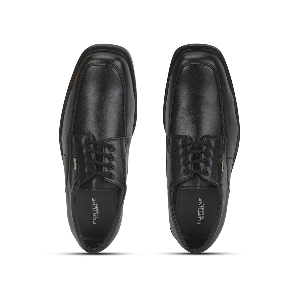 Fortune Lacing Black Formal Derby Shoes For Men 55-16 By Liberty