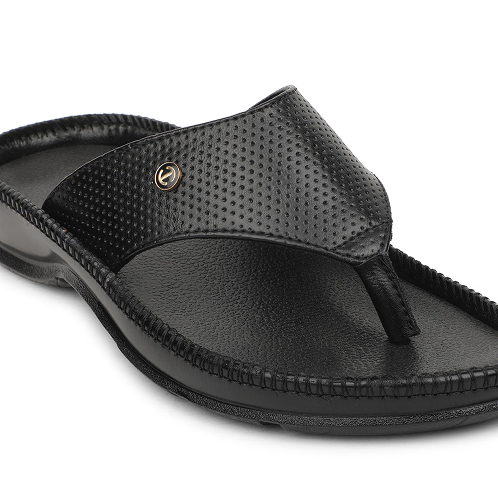 Healers Black Casual Slipper For Men CSS-25 