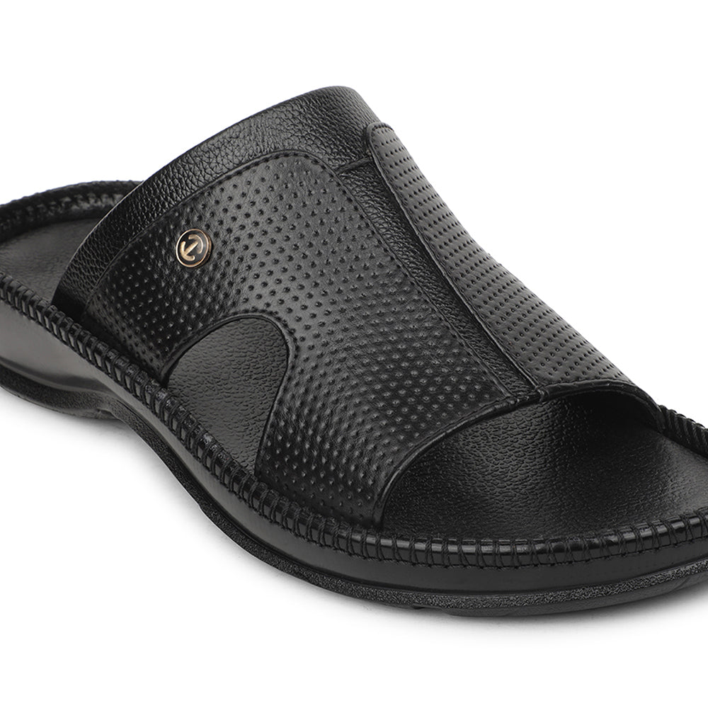 Healers Black Casual Slipper For Men CSS-24 